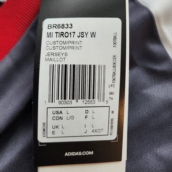 Tiro 17 Women's Soccer Jersey NWT Adidas Size Large JSY Athletic Futbol-Football - Picture 7 of 9